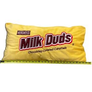 Hershey's Milk Duds Pillow 28" x 14" Large Yellow Brown SOFT Candy Novelty